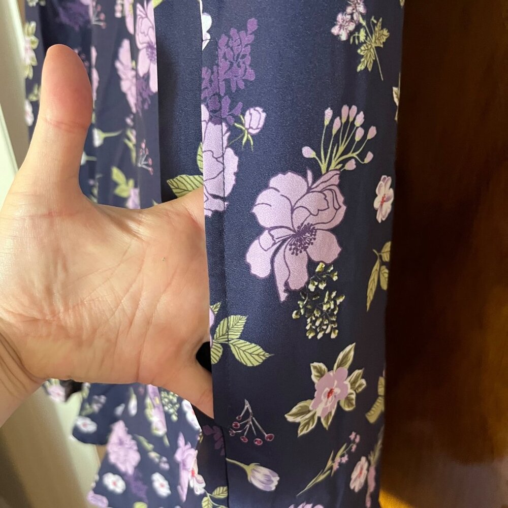 Wayward Fancies Eshakti Modest High Neck Floral Dress Womens Size 4x Plus Collar - Picture 4 of 6